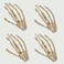 4Pcs Crystal Skeleton Hands Hair Clips Halloween Party Hair Decor Women Girls Hair Accessories, Gold