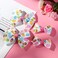 4Pcs Easter Egg Hair Bows Baby Toddler Girls Ribbon Alligator Clips Cute Hair Accessories