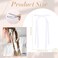 VOBOBE 4PCS Hair Bows for Women Girls, White Tassel Ribbon Bowknot Hair Clips Barrettes for Girl with Long Tail, Solid Satin Hair Accessories (White)