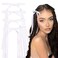 VOBOBE 4PCS Hair Bows for Women Girls, White Tassel Ribbon Bowknot Hair Clips Barrettes for Girl with Long Tail, Solid Satin Hair Accessories (White)