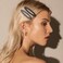 4PCS Large Snap Hair Clips for Women, Snap Hair Barrettes for Girls, Matte Snap Clips for Hair, Hair Pins for Girls, Medium Barrettes Hair Accessories (3.5Inch,Black&amp;Grey)
