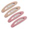 4PCS Large Snap Hair Clips for Women, Snap Hair Barrettes for Girls, Matte Snap Clips for Hair, Hair Pins for Girls, Medium Barrettes Hair Accessories (3.5Inch,Pink)