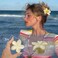 Upgraded Hawaiian Plumeria Floral Claw Clip, Keepzi 6pcs Large Summer Flower Hair Clips, Cute Flowers Hairclips Accessories for Women - Black, White, Beige, Dark Brown, Dark Gray, Dull Yellow