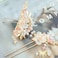 5 Pcs Flower Chinese Tassel Hair Stick Crystal Pearl Hanfu Hair Pins Classical Floral Bride Wedding Accessories for Women