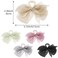 Mesh Tulle Hair Accessories - 5 Pcs Large Chiffon Bowknot Ponytail Claws and Hair Clips for Thick or Thin Hair