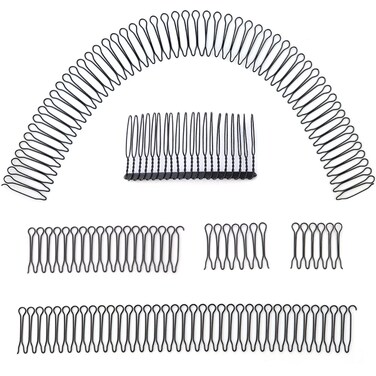 TCOTBE 5 Pcs U Shape Hair Styling Accessories - Wavy Combs, U Pin Clips, Metal Wire Combs, Mini Bangs Holders for Updo Styling, Hair Finishing Fixers, and Invisible Hairstyles for Girls and Women