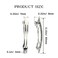 50 PCS 80 MM Iron Blank French Barrette Hair Clips for DIY Hair Clip Craft Bows, Silver Tone
