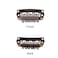 50 Pcs Metal U-Shape Snap Clips 28mm 6-Teeth Wig Clips with Rubber for Hair Extensions Hairpieces (Dark Brown)