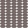 50 Pcs Metal U-Shape Snap Clips 28mm 6-Teeth Wig Clips with Rubber for Hair Extensions Hairpieces (Dark Brown)