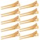 1.8" Hairdressing Double Prong Curl Clips, 50pcs Metal Alligator Clips Hairpins for Hair Bow Great Pin Curl Clip, Styling Clips for Hair Salon, Barber (Gold)
