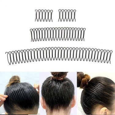 4pcs Hair Finishing Fixer Comb, No Pressure on The Scalp and Hair Root - Invisible Hair Pin Hair Bangs Clips Accessories for Women &amp; Girls Hairstyle,For Face Washing, Shower, Facial Mask, Makeup