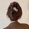 5PCS Elegant Flowers French Hair Pin Non-slip Hair Clip Banana Clip Frosted French Barrettes Jaw Hair Clips Ponytail Holder Hair Accessories for Thick Hair