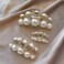 Pearl Hair Clips,Elegant Hair Clip Strong Hold Jaw Clips,Big Pearl Hair Claw Clips Barrettes Nonslip Birthday Thankgiving Christmas Gift for Women Girls Daughter Girlfriend (6 Pack)