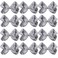 Large Boutique Hair Bows 6 Inch Cheerleading Cheerleader Cheer Bow Alligator Clips (Silver)