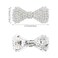 6 Pack Bow Rhinestone Crystal Hair Clips Metal Hairpin Fashion Hair Bow Barrettes Accessories for Girls and Women (Gold+Silver)