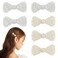 6 Pack Bow Rhinestone Crystal Hair Clips Metal Hairpin Fashion Hair Bow Barrettes Accessories for Girls and Women (Gold+Silver)