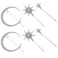 minkissy Snowflake Hair Clips Christmas Hair Accessorie Crystal Moon Star Hair Clips for Women Girls Hair Barrettes Hair Pin Side Clip 6pcs Setf