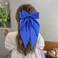 Lawie 6 Pack Satin Big Large Hair Bows for Women Oversized Giant Bow Hair Clips French Barrette with Long Silky Ribbon Tail Lady Hairpin Ponytail Holder Bowknot Hair Accessories