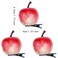 6 PCS Realistic Fruit Hair Barrettes, Cute Apple Hairpins and Hair Accessories for Women