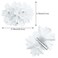 6 Pcs Flower Hair Clips Crystal Hair Barrettes White Floral Hair Clip Rhinestone Orchid Hair Clip Bridal Wedding Accessories for Women Girls (White)