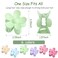 6PCS Flower Hair Clips, Matte Claw Clips for Women Girls, 3.15 Inches Long, Strong Hold Cute Clips for Thick Thin Hair, Perfect Gifts for Valentine's Day