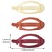 6 Pcs Matte French Oval Hair Barrette Clip Plastic Bun Ponytail Holder Strong Hold Grip Hair Clips Closure Hairpin No Metal Hair Accessories for Women Girls
