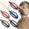 6 Pcs Matte French Oval Hair Barrette Clip Plastic Bun Ponytail Holder Strong Hold Grip Hair Clips Closure Hairpin No Metal Hair Accessories for Women Girls