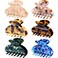 6 Pieces Tortoise Shell Hair Claw Clip for Women 2 Inch Medium Tortoise Hair Clip French Resin Clamp for Woman, Assorted Design