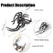 Spider Metal Black Hair Claw Clips for Thick or Thin Hair - Large Jaw Clips, Non-Slip Strong Hold Hair Clamps for Women's Halloween Accessories (1Pcs)