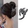 Spider Metal Black Hair Claw Clips for Thick or Thin Hair - Large Jaw Clips, Non-Slip Strong Hold Hair Clamps for Women's Halloween Accessories (1Pcs)