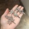 VinBee 6Pcs Star Hair Clips Pins Silver Rhinestone Star Hair Barrettes Crystal Rhinestone Hair Clips for Women Girls Hair Styling Accessories Party Wedding