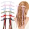 6pcs Hair Bow Clips for Women, Long Tail Tassel Bowknot Hair Ribbons Barrettes for Girls, Solid Silky Satin Ponytail Holder Hair Accessories