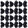 Large Boutique Hair Bows 6 Inch Cheerleading Cheerleader Cheer Bow Alligator Clips(Black)