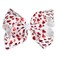 Valentine's Day Hair Bow Clips 8 Inch Valentines Hair Clips Hair Barrettes Hair Bowknot Ribbon Alligator Hairgrips Clips Red Love Heart Pattern Hair Accessories for Girls Women Kids
