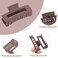 4.1 Inch Large Hair Claw Clips 8 Pcs Rectangle Big Hair Clips for Thick Hair Nonslip Acrylic Banana Jaw Clips Hair Accessories for Women and Girls (Blue Brown)