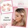 6PCS Pink Flower Hair Clips Small Satin Rose Hair Pins Elegant Hair Flowers Claw Clip Pink Floral Decoratives Wedding Hair Accessories for Women Girls