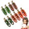 Christmas Hair Clip - 5 Pairs Cute Snowflake Christmas Tree Hair Barrettes Santa Claus Hairpin for Christmas Festive Hair Accessory