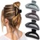 Canitor Hair Clips Set: 4 Neutral Matte Claw Clips for Thin, Medium and Thick Hair - Semicircle Cute Small Design for Women
