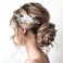 JONKY Bride Flower Wedding Hair Clip Silver Hair Piece Pearl Hair Barrettes Rhinestone Headpiece Bridal Hair Accessories for Women