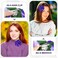 inSowni 9 Pack 10cm/4" Purple Mexican Rose Flower Alligator Duckbill Hair Clips Barrettes Brooches Wedding Party Prom Floral Hair Pins Accessories for Women Girls