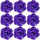 inSowni 9 Pack 10cm/4" Purple Mexican Rose Flower Alligator Duckbill Hair Clips Barrettes Brooches Wedding Party Prom Floral Hair Pins Accessories for Women Girls