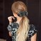 inSowni 4 Pack Luxury Fancy Gems Korean Decorative Glitter Sparkly Crystals Rhinestones Double Flower Hair Claws Clips Plastic Barrettes Hairpin Clamps Hair Accessories for Women Girls Thick Long Hair