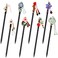 inSowni 8 Pieces Decorative Retro Asian Japanese Chinese Traditional Hanfu Wooden Hair Sticks with Flower Bead Pendants Floral Hair Pins Forks Chopsticks Bun Updo Holders Headpieces for Women Girls