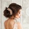 inSowni 4 Pack Luxury Glitter Sparkly Jeweled Gems Crystals Rhinestones Gold Metal Hair Side Combs Slides with Long Teeth Hair Bun Chignon Accessories Hairpins Barrettes Clips for Women Girls