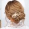 JAKAWIN Bride Flower Wedding Hair Piece Leaf Hair Clip Pearl Headpiece Bridal Hair Accessories for Women FJ03 (Gold)