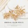 JAKAWIN Bride Flower Wedding Hair Piece Leaf Hair Clip Pearl Headpiece Bridal Hair Accessories for Women FJ03 (Gold)