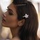 Crystal Flower Hair Clip Gold Hair Barrette Rhinestones Flower Hair Pin Clip Headpieces Decorative Hair Pins Headwear Bride Hair Accessories for Women and Girls(Flowers)