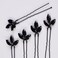 Kercisbeauty 5pcs Black Rhinestones Beads Hair Pins for Wedding Brides Bridesmaids Women Girls Halloween Party Cute Hair Pieces