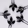 Kercisbeauty 5pcs Black Rhinestones Beads Hair Pins for Wedding Brides Bridesmaids Women Girls Halloween Party Cute Hair Pieces