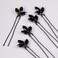 Kercisbeauty 5pcs Black Rhinestones Beads Hair Pins for Wedding Brides Bridesmaids Women Girls Halloween Party Cute Hair Pieces